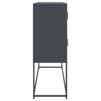 Dressoir 100,5x39x107 cm koudgewalst staal antracietkleurig - thumbnail