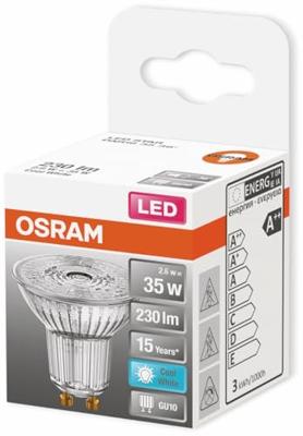 OSRAM HOMELIGHTING 4058075431737 LED-lamp Energielabel F (A - G) GU10 Reflector 2.6 W = 35 W Koudwit (Ø x l) 50 mm x 54 mm 1 stuk(s)