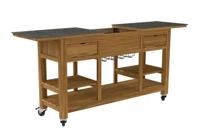 Passion Grills | Buitenkeuken Module Milano | Bar Eiland met Wielen | Belgium Dark Grey