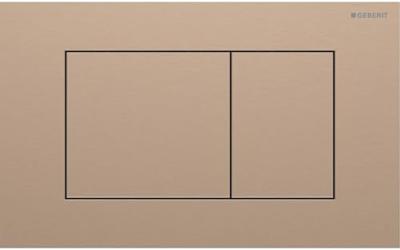 Geberit Drukplaat Sigma 40, 2-toets Square RVS Roodgoud