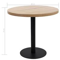 Bistrotafel 80 cm MDF lichtbruin - thumbnail