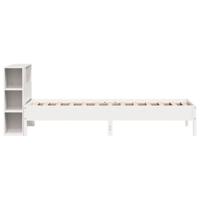 Bed met boekenkast zonder matras grenenhout wit 75x190 cm - thumbnail