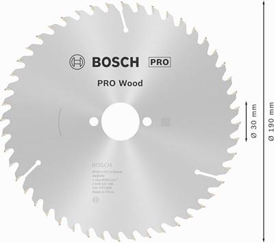 Bosch Accessoires Cirkelzaagblad Optiline Wood 190 x 30 x 2,0 mm, 48 1st - 2608641186 - thumbnail