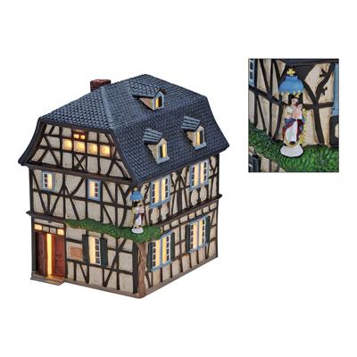 Lichthaus Beschermengel Unkel van porselein, veelkleurig (B/H/D) 13x19x15cm