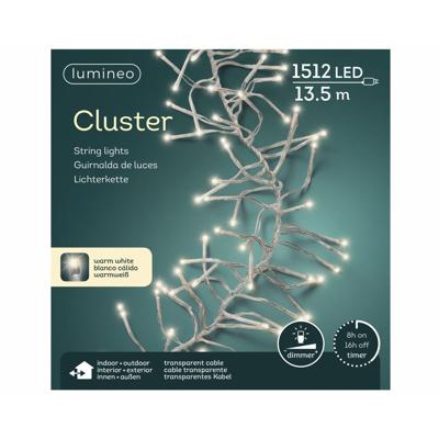 LED cluSterverlichting buiten 13.5m-1512L transparant warm wit Lumineo - Lumineo LED cluSterverlichting buiten 13.5m-1512L transparant warm wit Lumineo - Lumineo