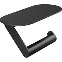 Hansgrohe WallStoris toiletrolhouder met planchet 23x10x9,7cm mat zwart - thumbnail