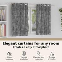 VidaXL Velvet gordijnen met gordijnen 2 pcs grijs 140 x 140 cm fluweel - thumbnail