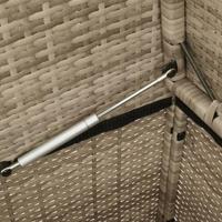 Tuinbank met kussens poly rattan beige - thumbnail