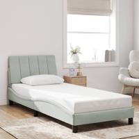 Bedframe zonder matras 90x190 cm fluweel lichtgrijs - thumbnail