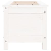 Plantenbak 82,5x40x39 cm massief grenenhout wit - thumbnail