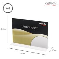 Deflecto folderhouder T-voet landscape, ft A4 - thumbnail