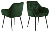 Bendt Eetkamerstoel 'Loren' Velvet, kleur Forest Green - thumbnail
