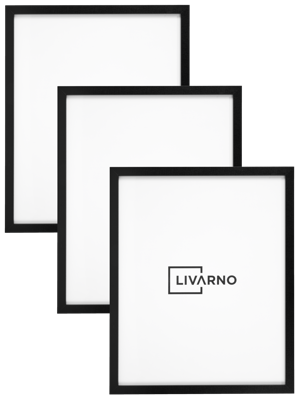LIVARNO Set van 3 fotolijsten 40 x 50 cm (3-delig zwart posterframe) LIVARNO Set van 3 fotolijsten 40 x 50 cm (3-delig zwart posterframe)