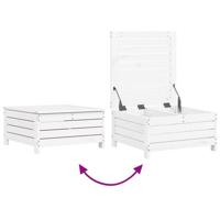 3-delige Loungeset massief grenenhout wit - thumbnail