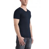 Garage Bodyfit T-shirt V-neck Basic T-shirts Navy - thumbnail