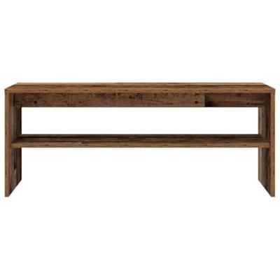 Tv-meubel 100x40x40 cm bewerkt hout oud houtkleurig