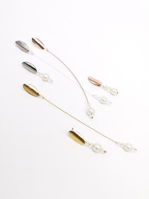 Forever & Eva O203L Lange Parel Oorbel