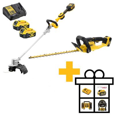 DeWALT DCMST561HT-QW 18V XR complete set met heggenschaar en grastrimmer