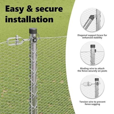 VidaXL Afrasteringspaal zilver 10 x 1,6 m (13 mm gaas) staal