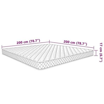 Traagschuimmatras 200x200x17 cm Zacht wit