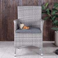 Nohr Tuinstoel 'Charnae' Wicker, kleur Grijs - thumbnail