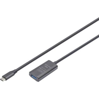 Digitus DA-73110 USB-kabel USB 3.2 Gen1, USB 3.2 Gen1, USB 3.0 USB-C, USB-C stekker, USB-A bus 5.00 m Zwart Actief met signaalversterking, Stekker past op Digitus DA-73110 USB-kabel USB 3.2 Gen1, USB 3.2 Gen1, USB 3.0 USB-C, USB-C stekker, USB-A bus 5.00 m Zwart Actief met signaalversterking, Stekker past op