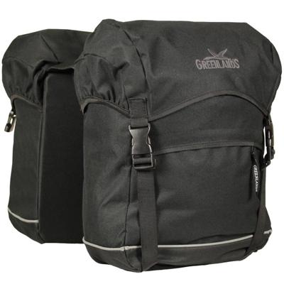 Greenlands dubbele fietstas travel bag 40 liter 30 x 37 x 17 (2x) zwart