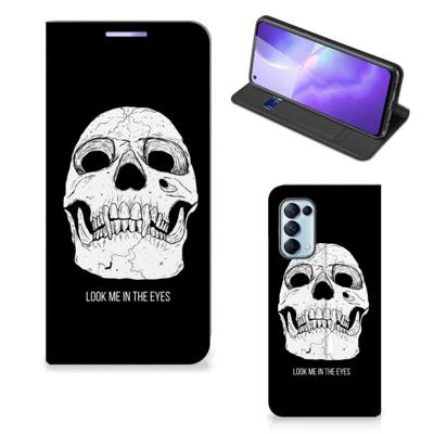 Mobiel BookCase OPPO Find X3 Lite Skull Eyes Mobiel BookCase OPPO Find X3 Lite Skull Eyes