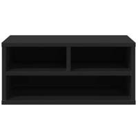 VidaXL Printerkastje 49x40x22,5 cm bewerkt hout zwart - thumbnail