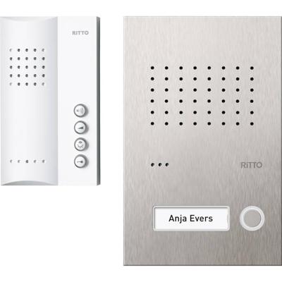 Ritto by Schneider RGE1818325 Complete set voor Deurintercom Kabelgebonden Eengezinswoning Wit, RVS Ritto by Schneider RGE1818325 Complete set voor Deurintercom Kabelgebonden Eengezinswoning Wit, RVS