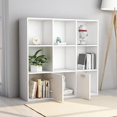 Boekenkast 98x30x98 cm bewerkt hout wit