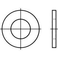 TOOLCRAFT Onderlegring Staal Galvanisch verzinkt 100 stuk(s) TO-5433783 - thumbnail