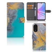 OPPO A78 5G | A58 5G | Bookcase | Marble Blue Gold - thumbnail