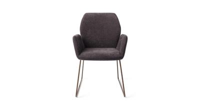Jesper Home Eetkamerstoel 'Misaki' Slide Rose, kleur Almost Black