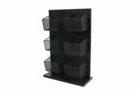 Theerek Mandy 2x3 zwart hout/metaal 22x8x32cm - thumbnail