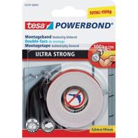 Plakband tesa ultra strong dubbelz 1.5mx19mm wit - thumbnail