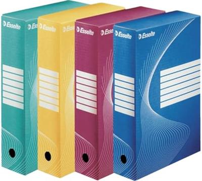 Archiefdoos Esselte Boxycolor 80mm 352x250mm rood