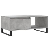 Salontafel 90x50x36,5 cm bewerkt hout betongrijs - thumbnail