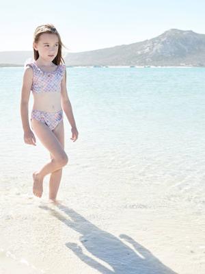 2-delig badpak zeemeerminnen ivoor met print 2-delig badpak zeemeerminnen ivoor met print