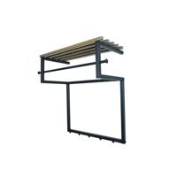 Kapstok Rizzoli 10 haken zwart/eiken - thumbnail