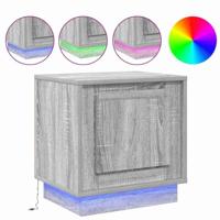 Nachtkastje met 2 pcs Grijs 44 x 34,5 x 45 cm Bewerkt hout - thumbnail