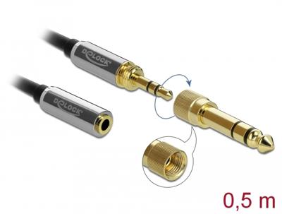 DeLOCK Stereo Jack 3,5 mm 3-Pin male > female verlengkabel DeLOCK Stereo Jack 3,5 mm 3-Pin male > female verlengkabel