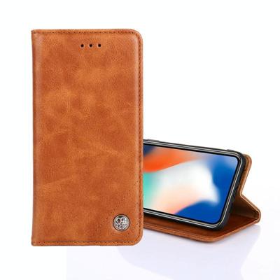 Voor iPhone 6 Plus / 6s Plus Niet-magnetische retro textuur horizontale flip lederen hoes met Holder & Card Slots & Wallet(Bruin)