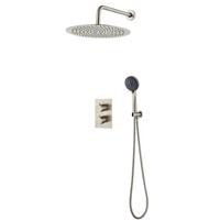Inbouw Regendouche BWS Exclusive Volledig 304 RVS 30cm met 3 standen Handdouche - thumbnail