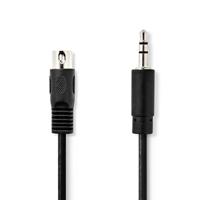 Nedis DIN-Audiokabel | DIN 5-Pins Male | 3,5 mm Male | Vernikkeld | 1.00 m | Rond | PVC | Zwart | Label - CAGL20100BK10 - thumbnail