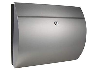 HI brievenbus met krantenhouder 38x13,3x30,4 cm roestvrij staal