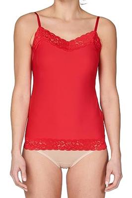 31912 Secrets dames hemd kant - Spaghetti bandjes - Kanten Naadloos dames hemd microfiber - lingerie top