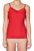 31912 Secrets dames hemd kant - Spaghetti bandjes - Kanten Naadloos dames hemd microfiber - lingerie top - thumbnail