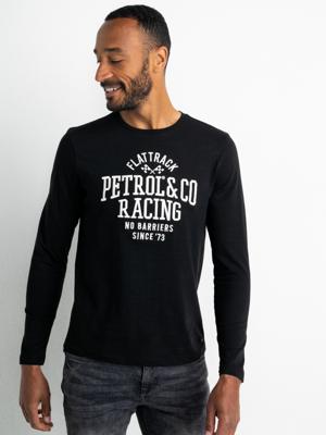 Petrol Industries Heren Artwork T-Shirt Lange Mouwen Zwart - L