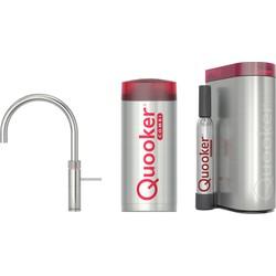 Quooker Fusion round met COMBI+ boiler en CUBE reservoir 5-in-1 kokend water kraan RVS